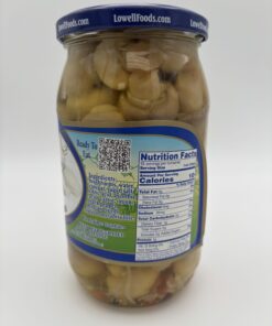 Alternative view of Lowell pickled mushrooms