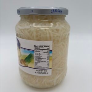 Alternative view of cracovia celery salad, chopped celery in brine