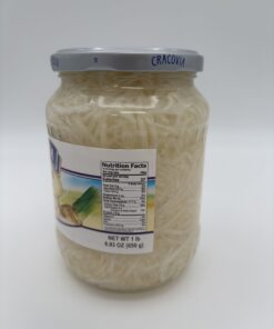 Alternative view of cracovia celery salad, chopped celery in brine