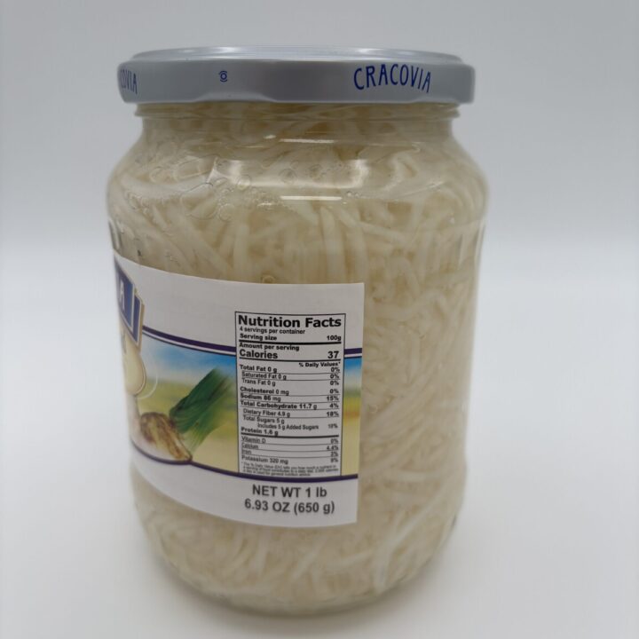 Alternative view of cracovia celery salad, chopped celery in brine