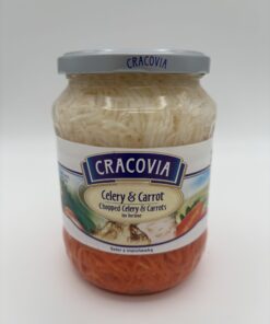 cracovia celery and carrot, chopped celery and carrots in brine