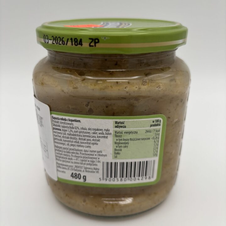 Alternative view of provitus kapusta mloda z koperkiem, spring cabbage with dill