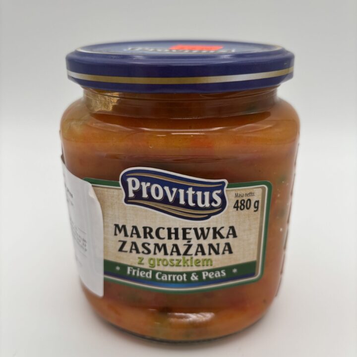 provitus marchewka zasmazane z groszkiem, fried carrot and peas