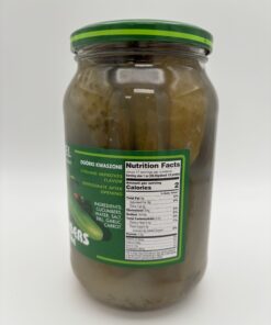Alternative view of vavel cucumbers in brine
