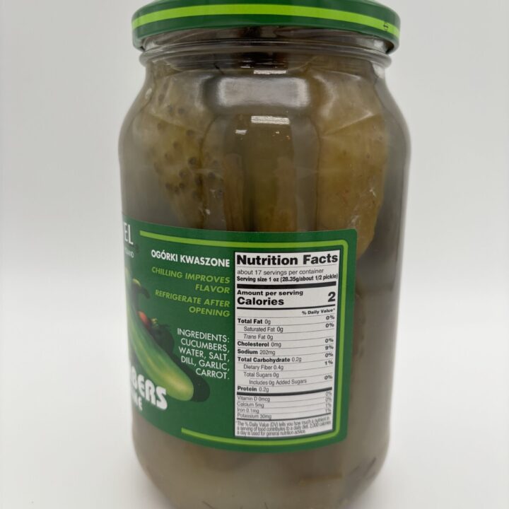 Alternative view of vavel cucumbers in brine