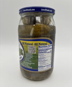 Alternative view of Lowell cucumbers in brine
