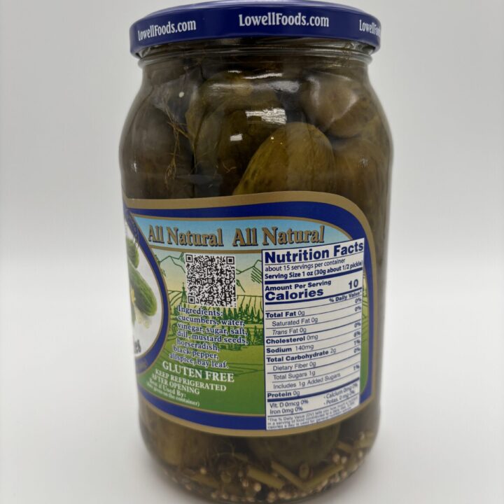 Alternative view of Lowell classic polish dill pickles