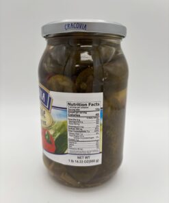 Alternative view of cracovia kartuskie dill pickles in vinegar brine