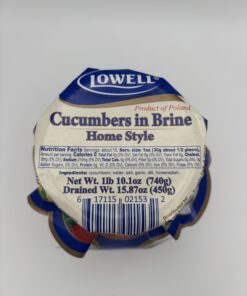 Alternative view of Lowell cucumbers in brine homestyle