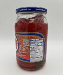 Alternative view of Lowell marinated red peppers