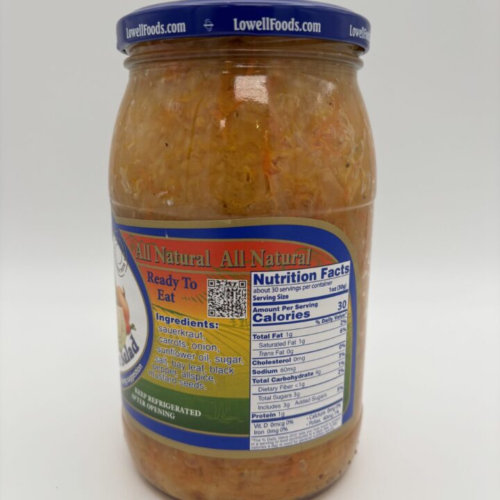 Alternative view of Lowell sauerkraut home style salad