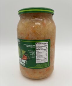 Alternative view of vavel sauerkraut with carrots