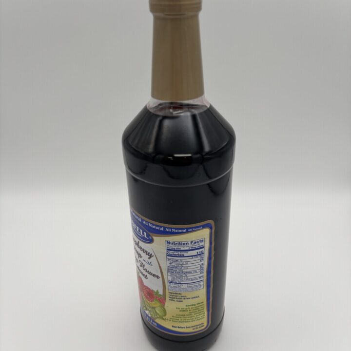 Alternative view of Lowell raspberry syrup with linden flower extract