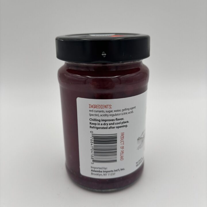Alternative view of vavel red currant reduced sugar perserves