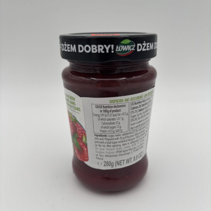Alternative view of lowicz raspberry and red currant jam