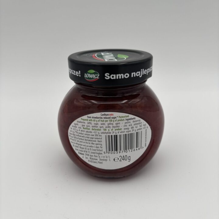 Alternative view of lowicz extra confiture from strawberries