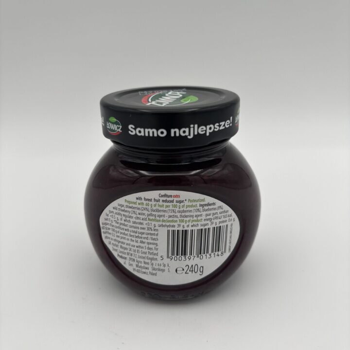 Alternative view of lowicz extra confiture with forest fruit