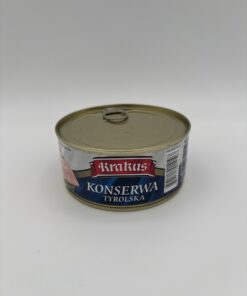 krakus traditional polish seasoned, cured minced pork, konserwa tyrolska