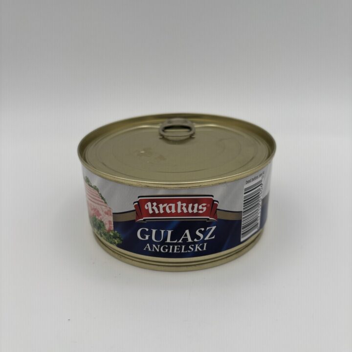 krakus gulasz angielski, chopped pork with pork skin
