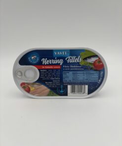 Alternative view of vavel herring fillets in tomato sauce