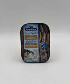 Alternative view of rugen fisch kieler sprats smoked in vegetable oil and own juice