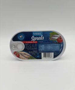Alternative view of vavel sprats in tomato sauce