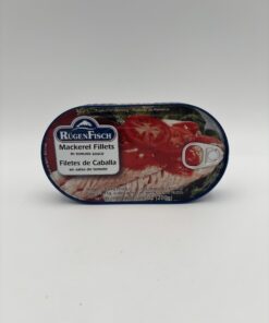 Alternative view of rugen fisch mackerel fillets in tomato sauce