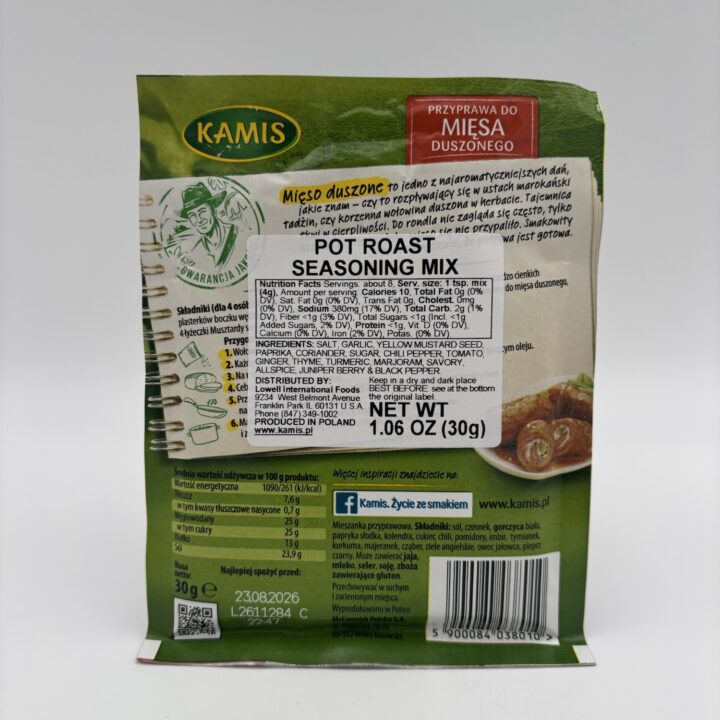 Alternative view of Kami’s przyprawa do miesa duszonego, pot roast seasoning mix.