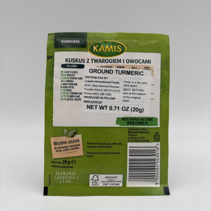 Alternative view of kamis kurkuma, ground tumeric.