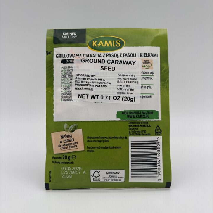 Alternative view of kamis kminek mielony, ground caraway seed.