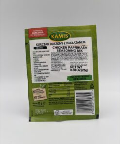 Alternative view of kamis przyprawa do kurczaka po wegiersku, chicken paprikash seasoning mix.