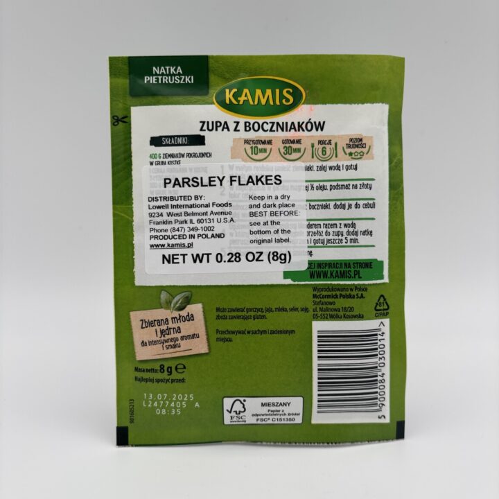 Alternative view of kamis natka pietruszki, parsley flakes