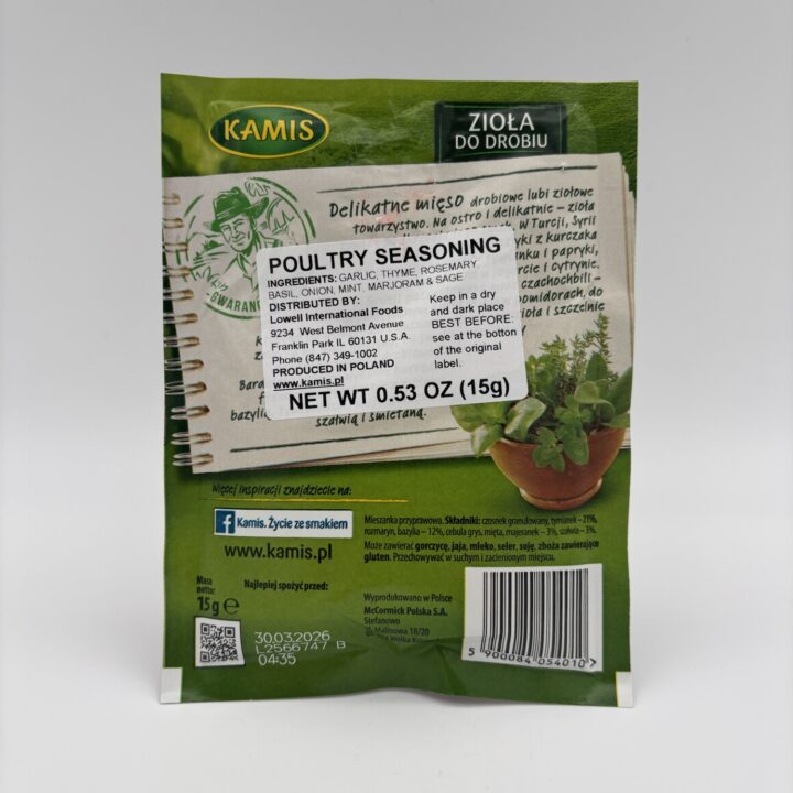 Alternative view of kamis ziola do drobiu, poultry seasoning
