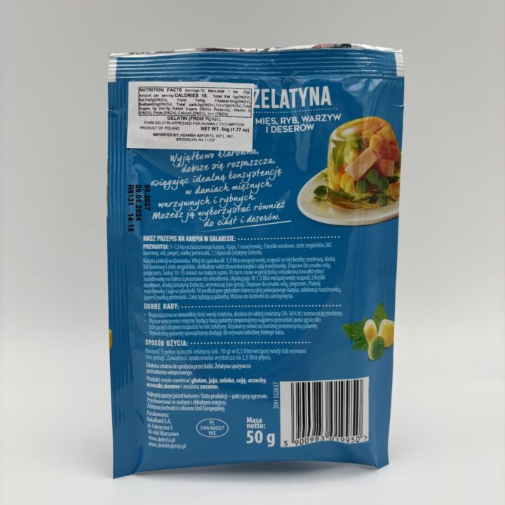 Alternative view of delecta zelatyna