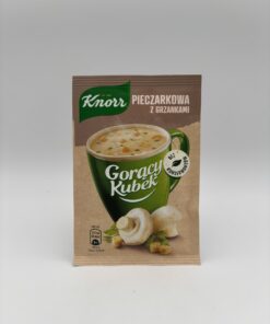 knorr pieczarkowa z grzankami