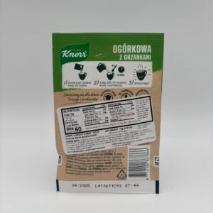 Alternative view of knorr ogorkowa z grzankami