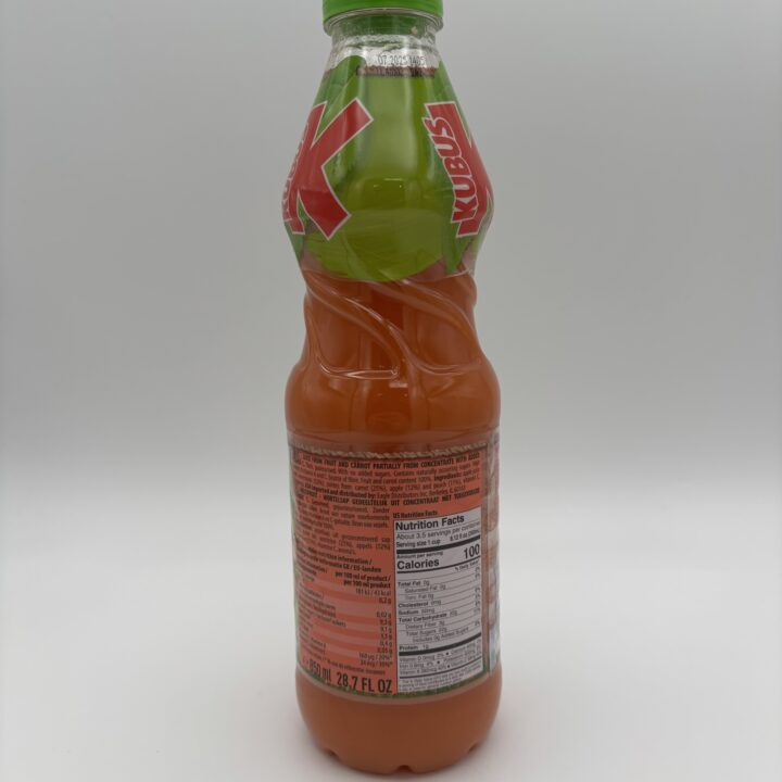 Alternative view of kubus apple carrot peach juice