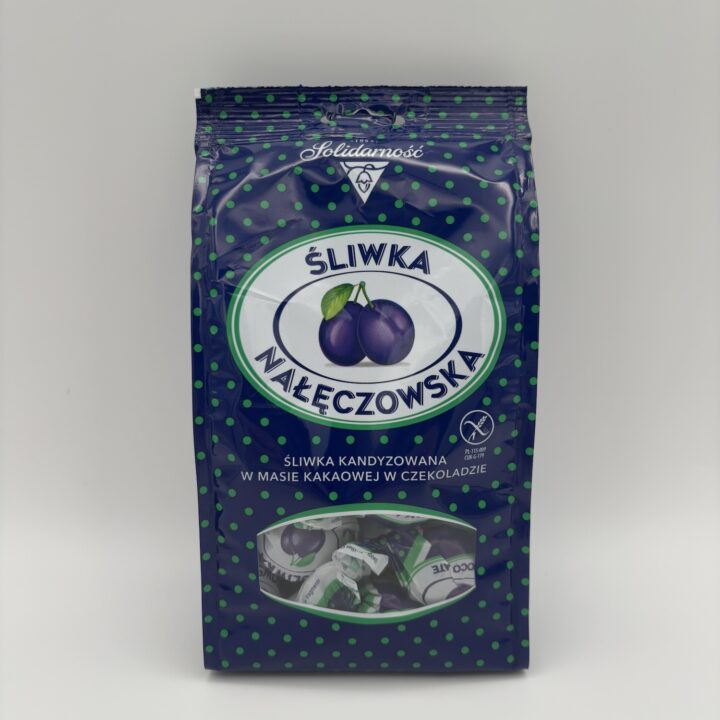 Solidarnosc Sliwka Naleczowska, Candied Plum in Cocoa Cream Covered by Chocolate