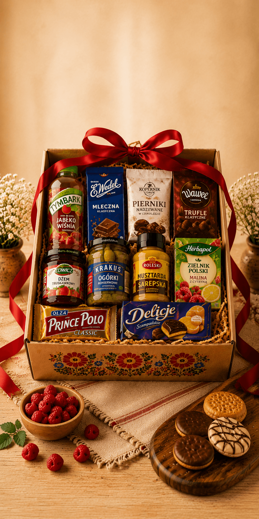 Polish drink gift box with imported Polish beverages
